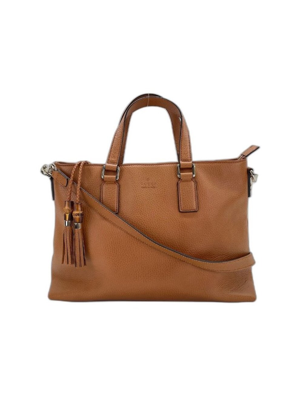 Gucci Tote Bag Bamboo Brown